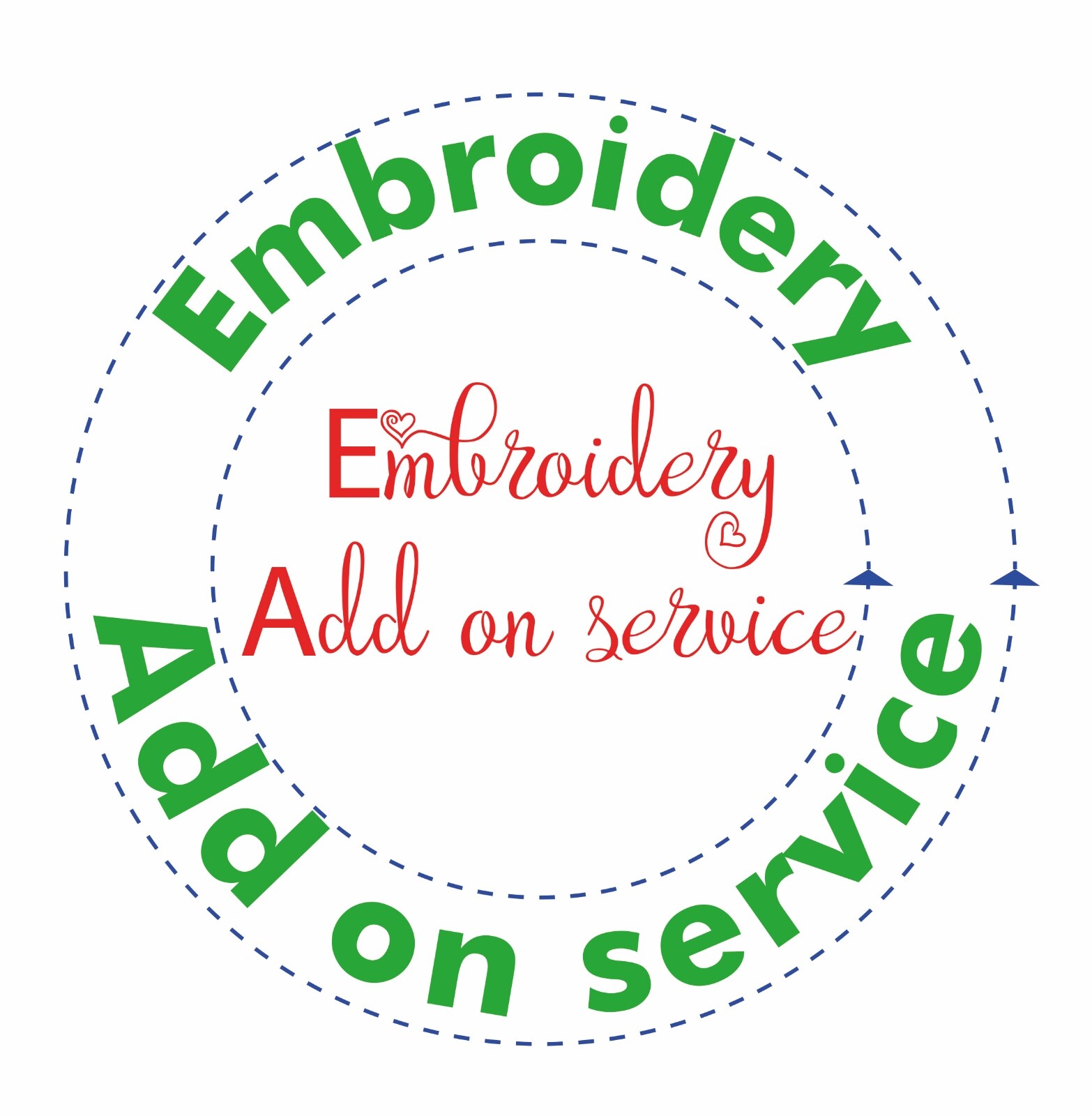 Embroidery Add on service (add on thread color, extra position, Logo digitized )