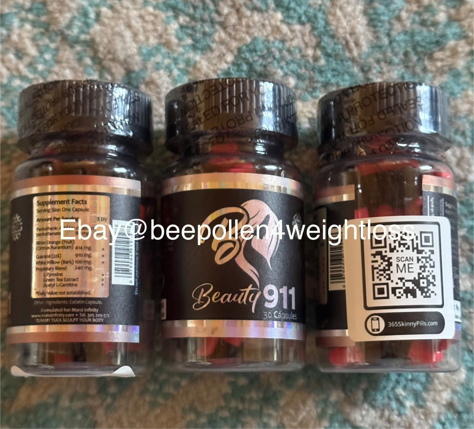 Beauty 911 Authentic Mana Infinity Tummy Tuck Pills 1 BOTTLE