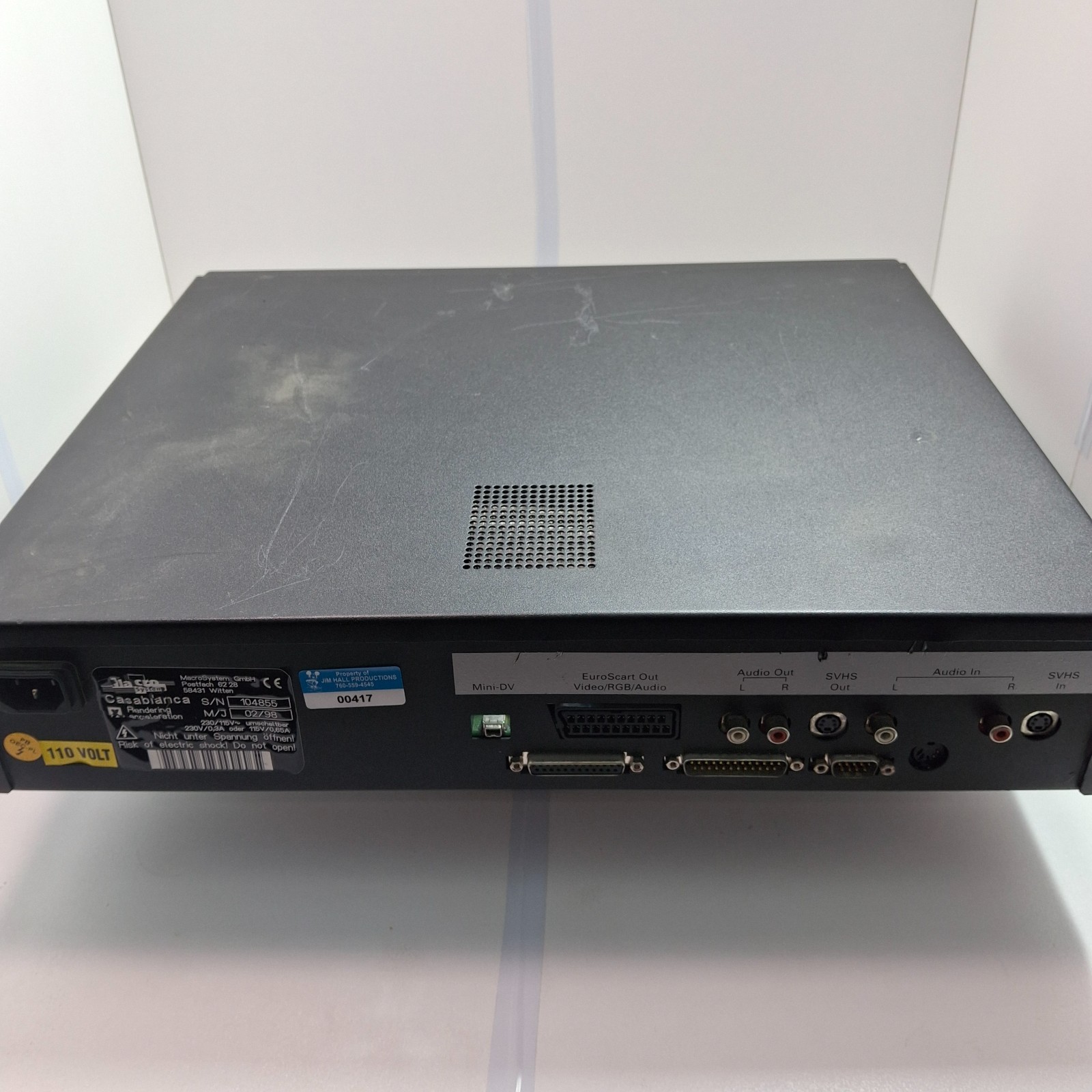 MacroSystem Casablanca Classic DV Editor – Render Accelerator – Tested I/O