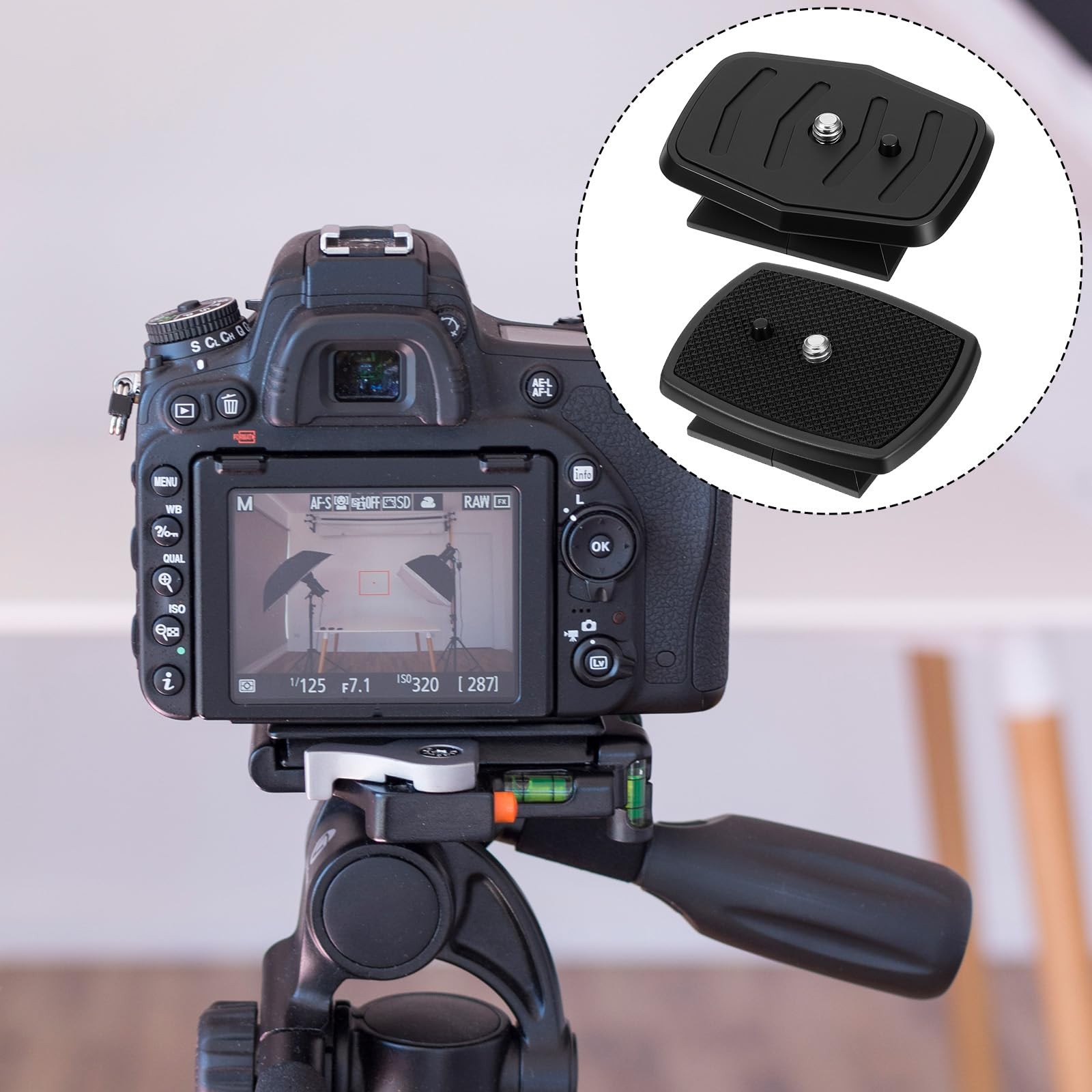 Tripod Quick Release Plate Camera Mounting Adapter 2 Pack 43mm And 45mm Mount