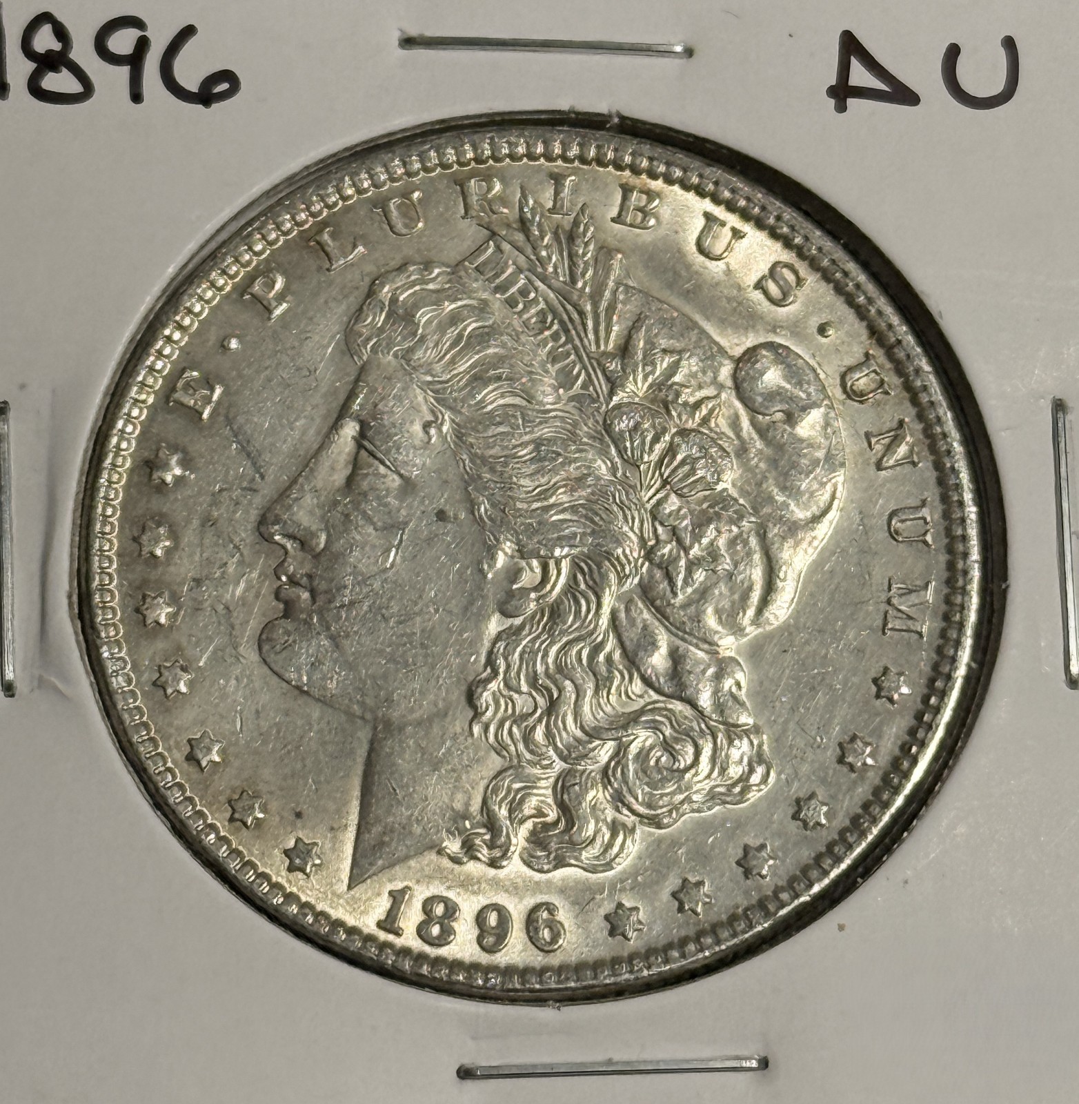 1896 Morgan Silver Dollar, AU Details. (18918)