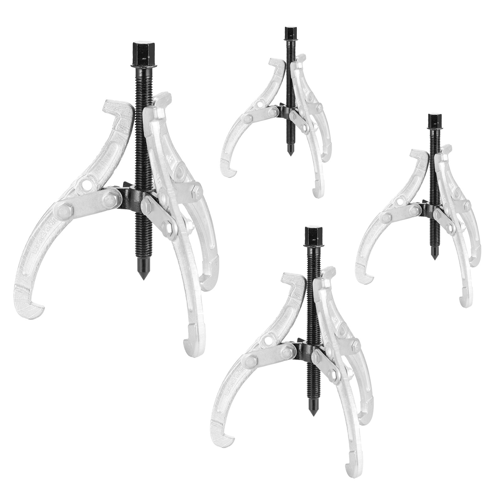 Uimoso 4-Piece Gear Puller Set with 3-Jaw Design - Sizes 3 in, 4 in, 6 in, 8 in