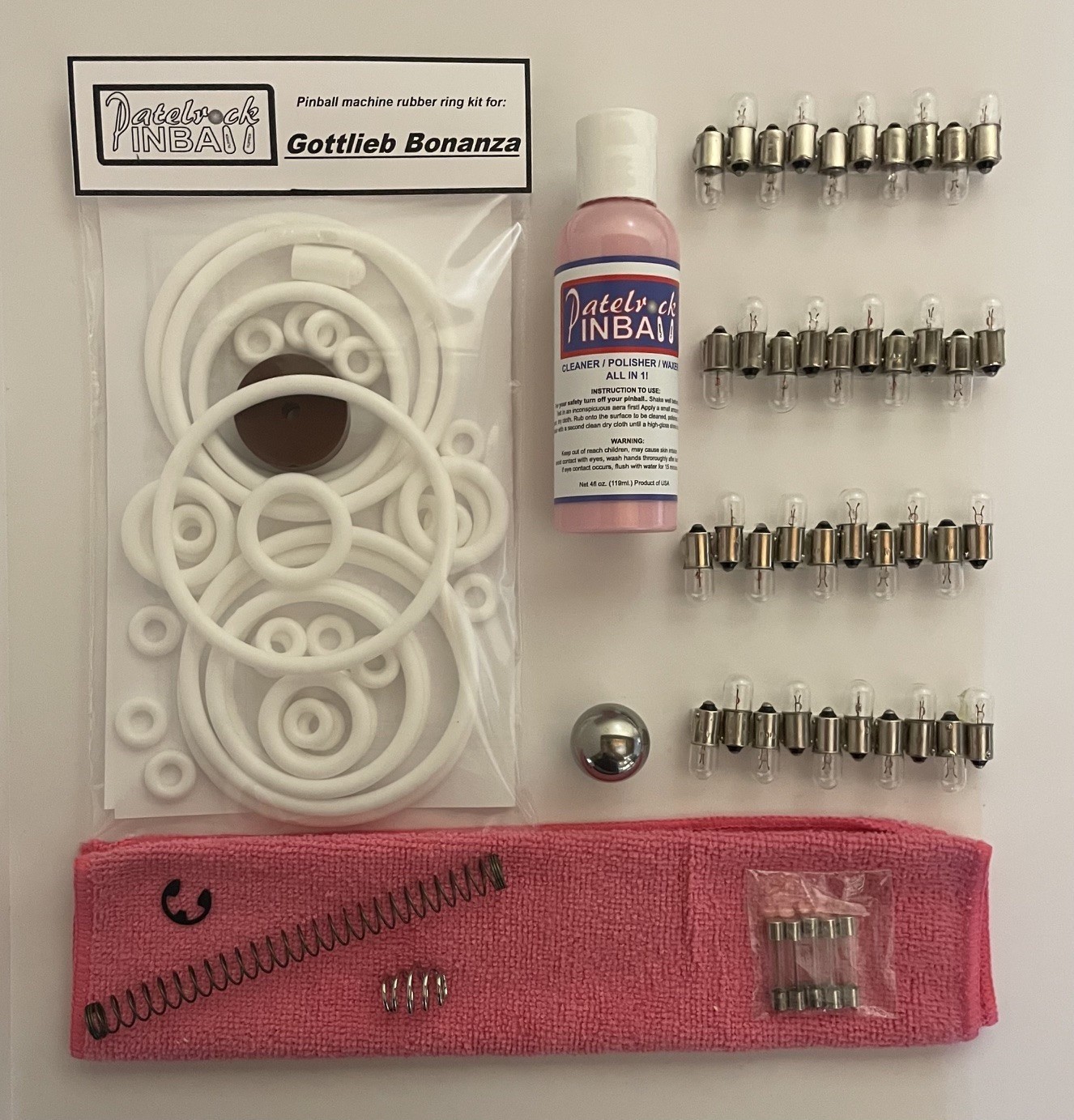 1964 Gottlieb Bonanza Pinball Machine Maintenance Tune Up Kit