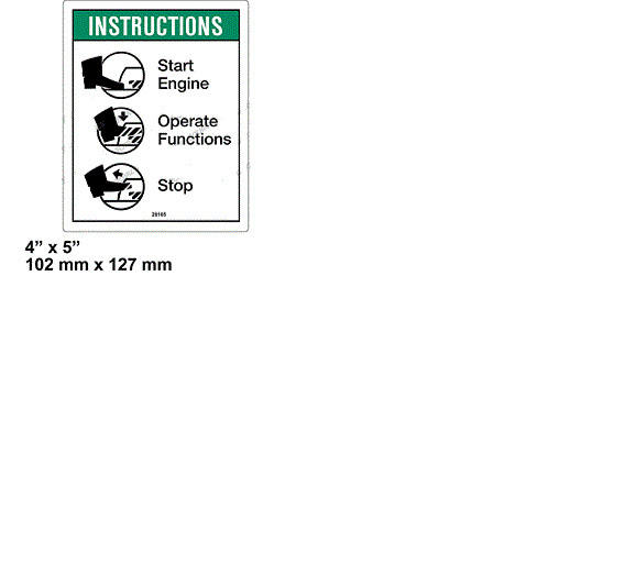 FOR GENIE NOTICE FOOTSWITCH DECAL 28165, 28165GT