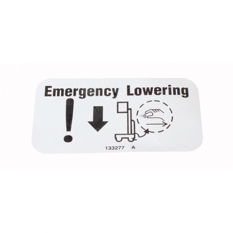 FOR GENIE GRC-12 DECAL LABEL EMERGENCY LOWERING 133277 133277GT