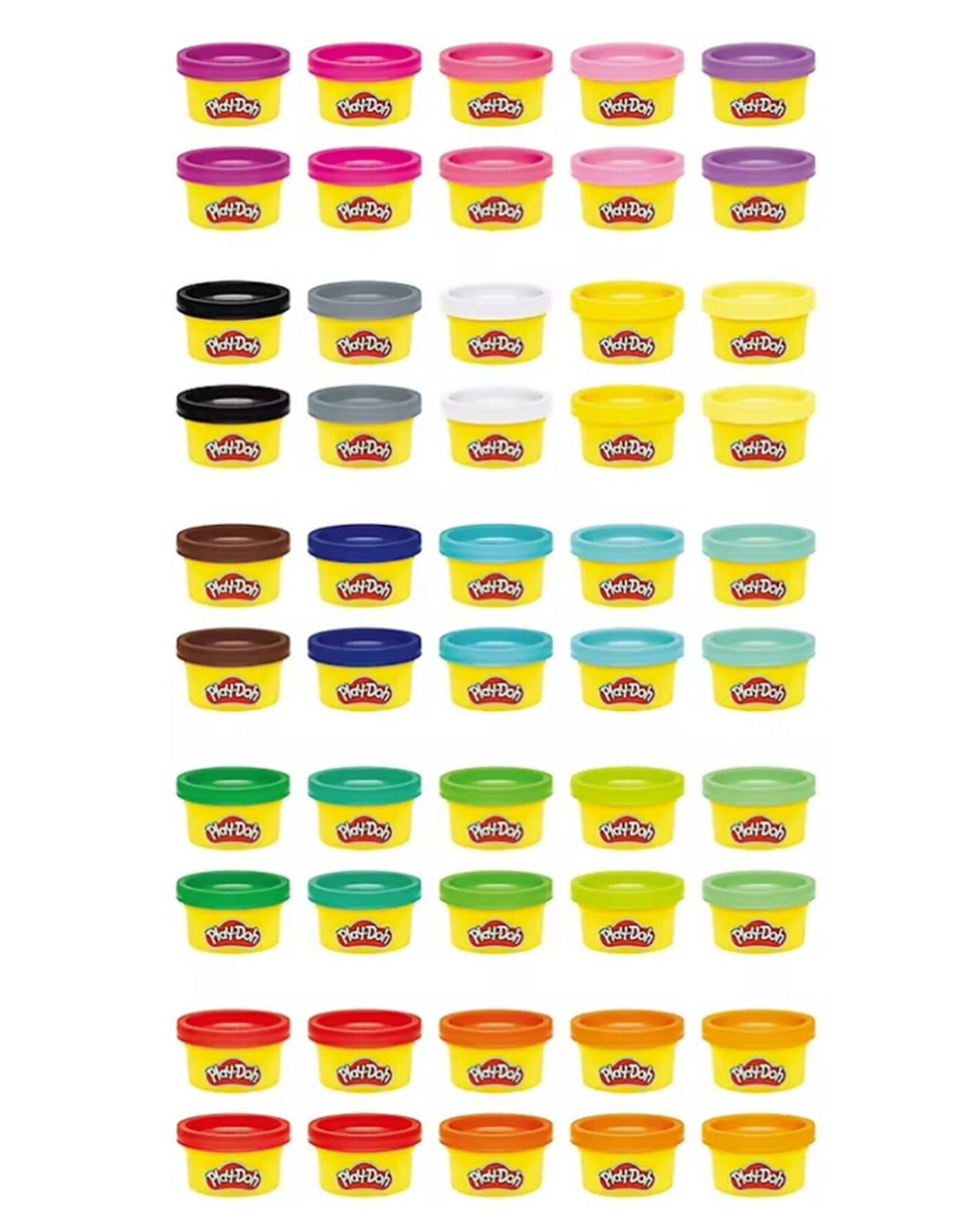 Play-Doh 50 Pack O' Fun Modeling Compound With 25 Different Colors, 50 Cans asst