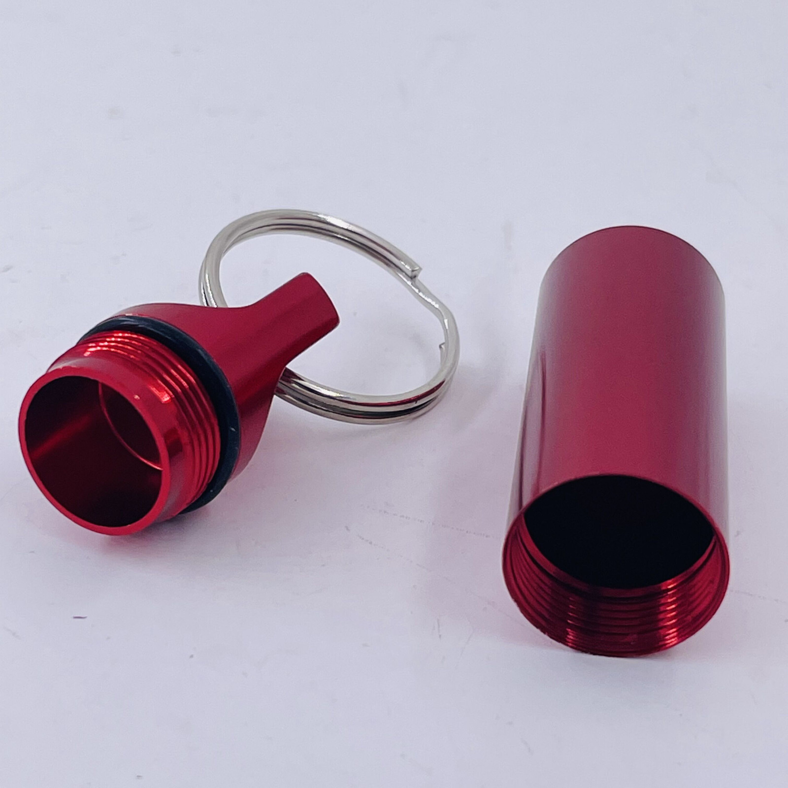 5pcs Waterproof Mini Pill Box Case Holder Container Metal Capsule Tool Keychain