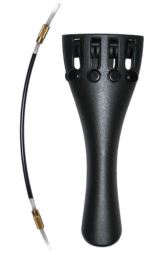 1/8 Violin Composite Tailpiece Built-in Adjusters w Tail Gut Cord