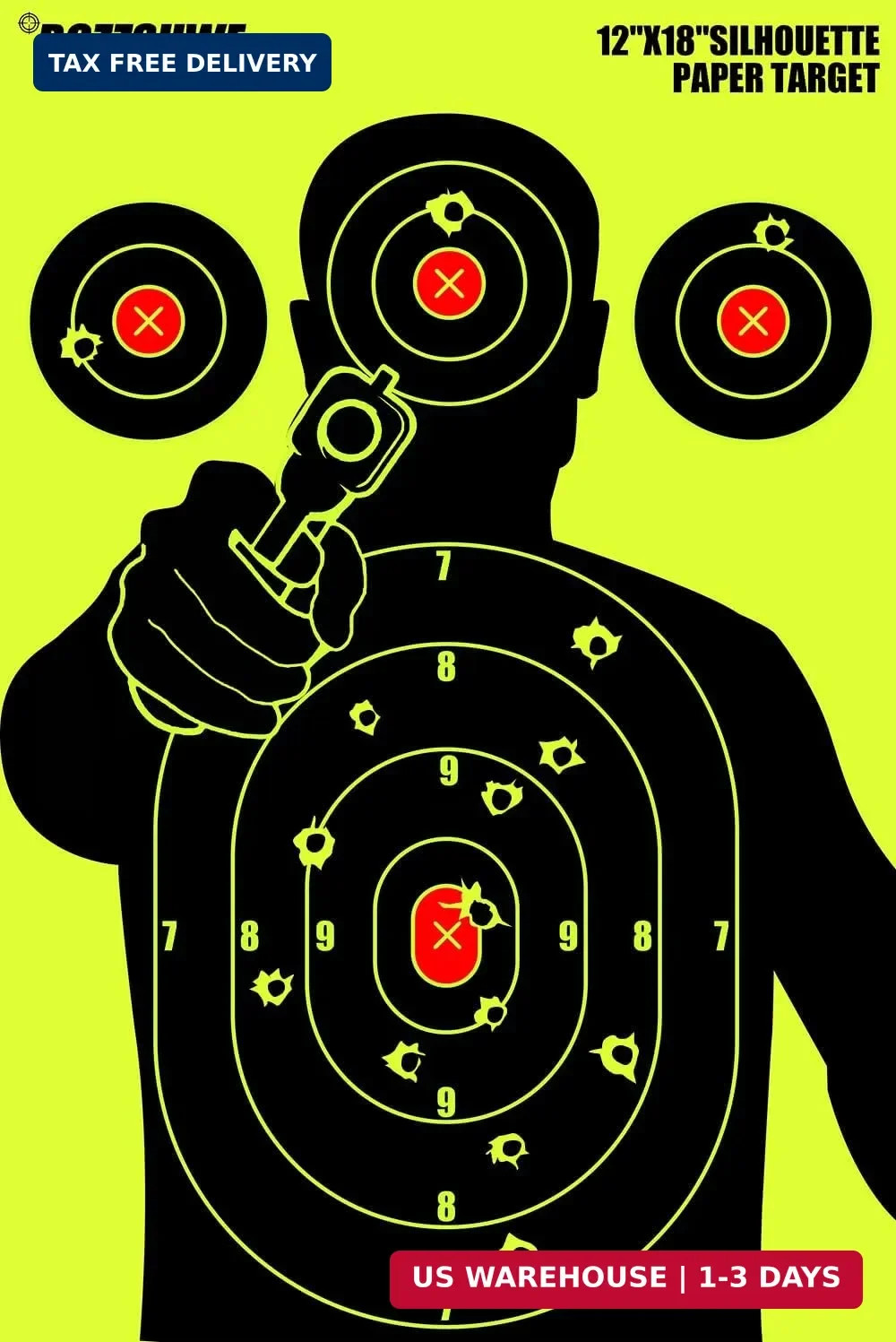 12x18 Inch Self-Adhesive Splatter Shooting Targets - Peel & Stick Paper Target w
