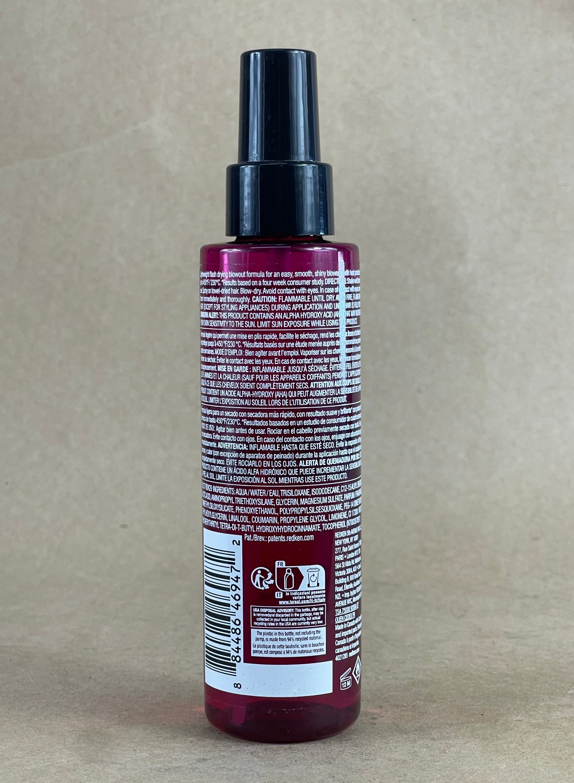 Redken Quick Blowout Flash Drying 450F/230C Heat Protecting Formula 4.2 oz