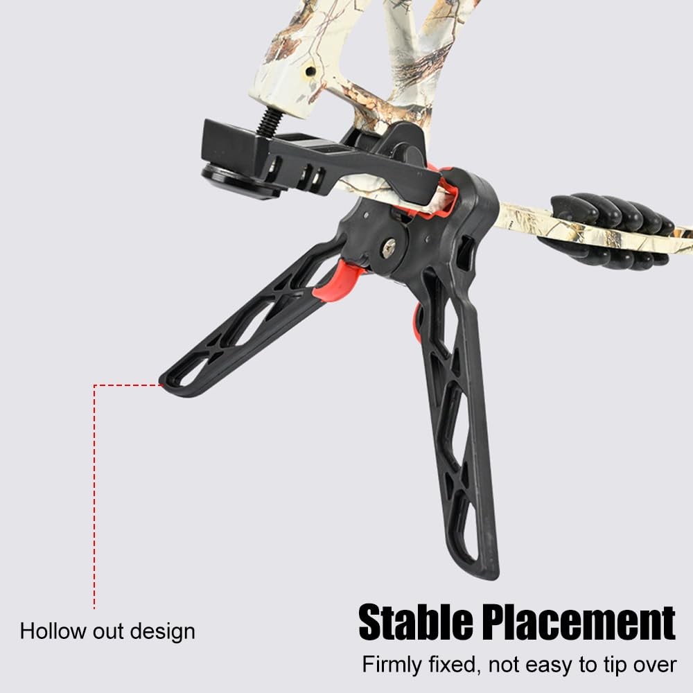 Compound Bow Stand, Foldable Archery Bow Stand with Jaw Spring D...