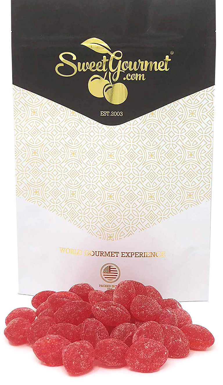 Cherry Natural Sanded Candy Drops | Claeys Old Fashioned Hard Candy Bulk