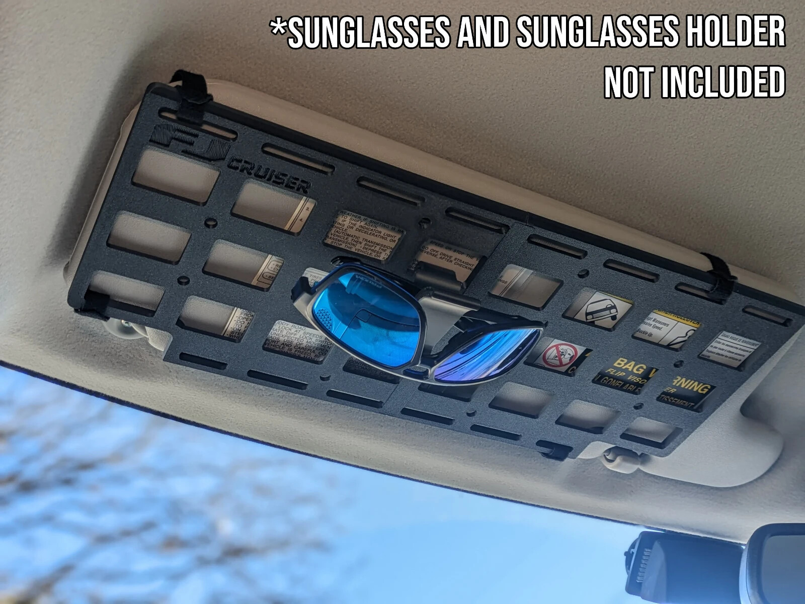 FJ Cruiser Front Visor MOLLE Tactical Sun Visor Panel Organizer