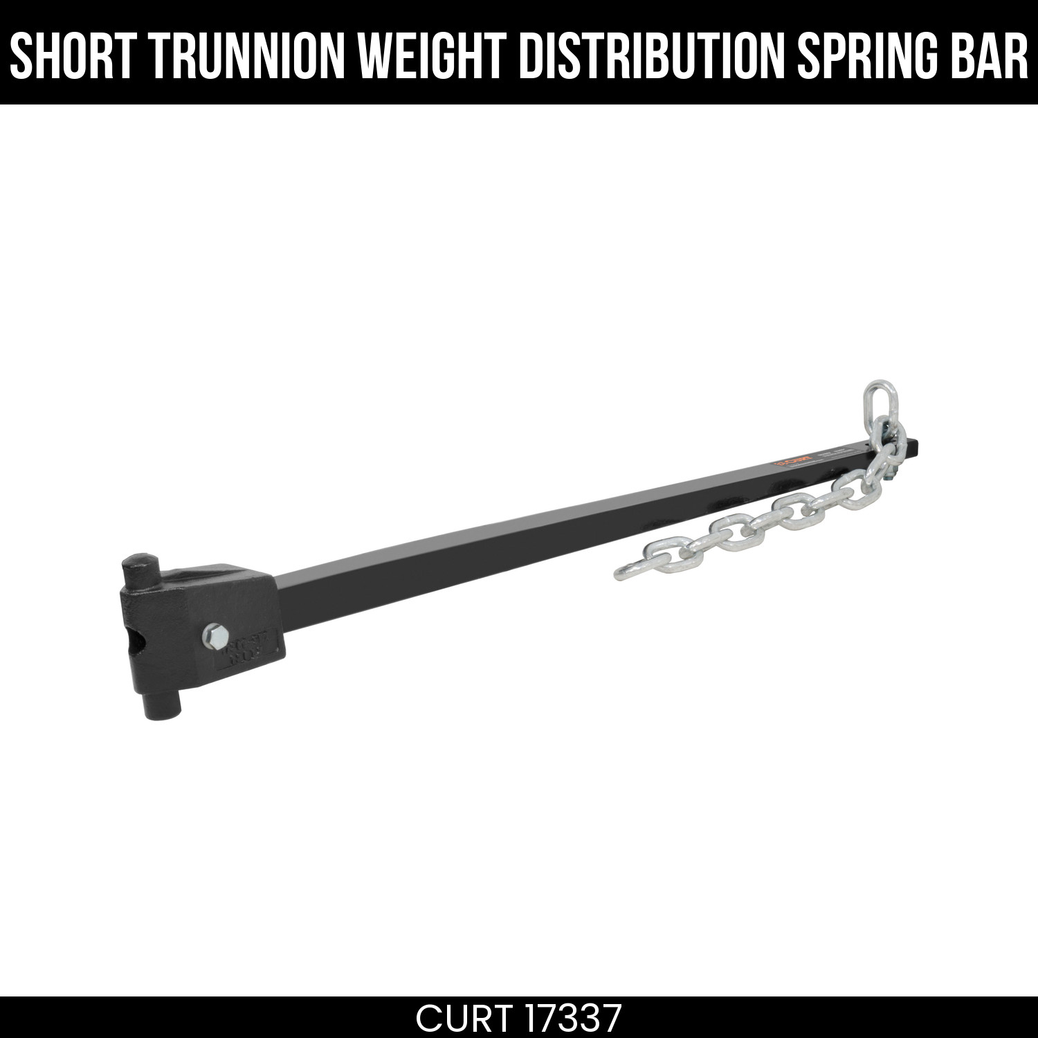 CURT 15K Short Trunnion Spring Bar Replacement 28-3/8 Inch 17337