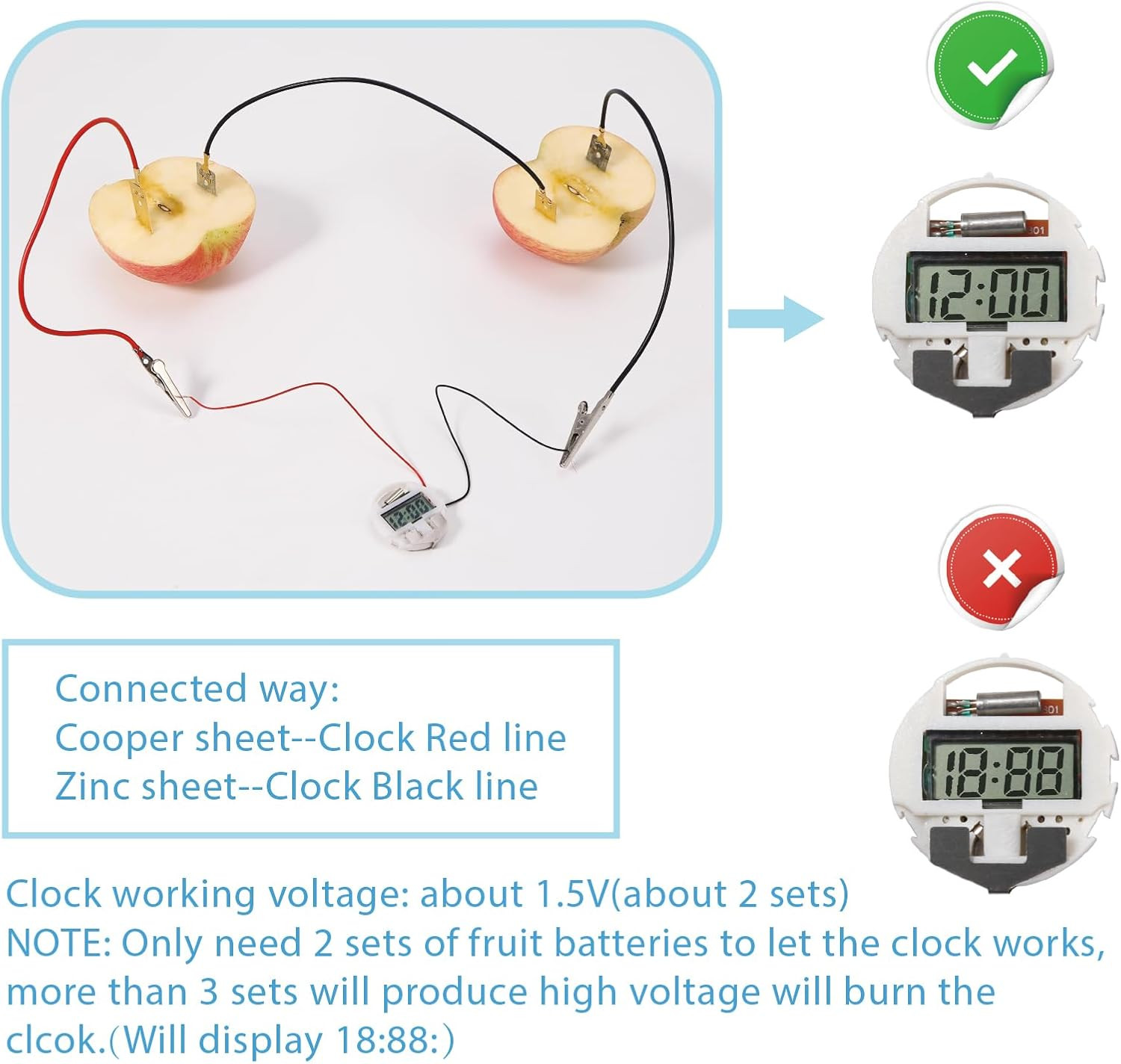 Fruit Battery Science Experiment Kit Potato Science Kit