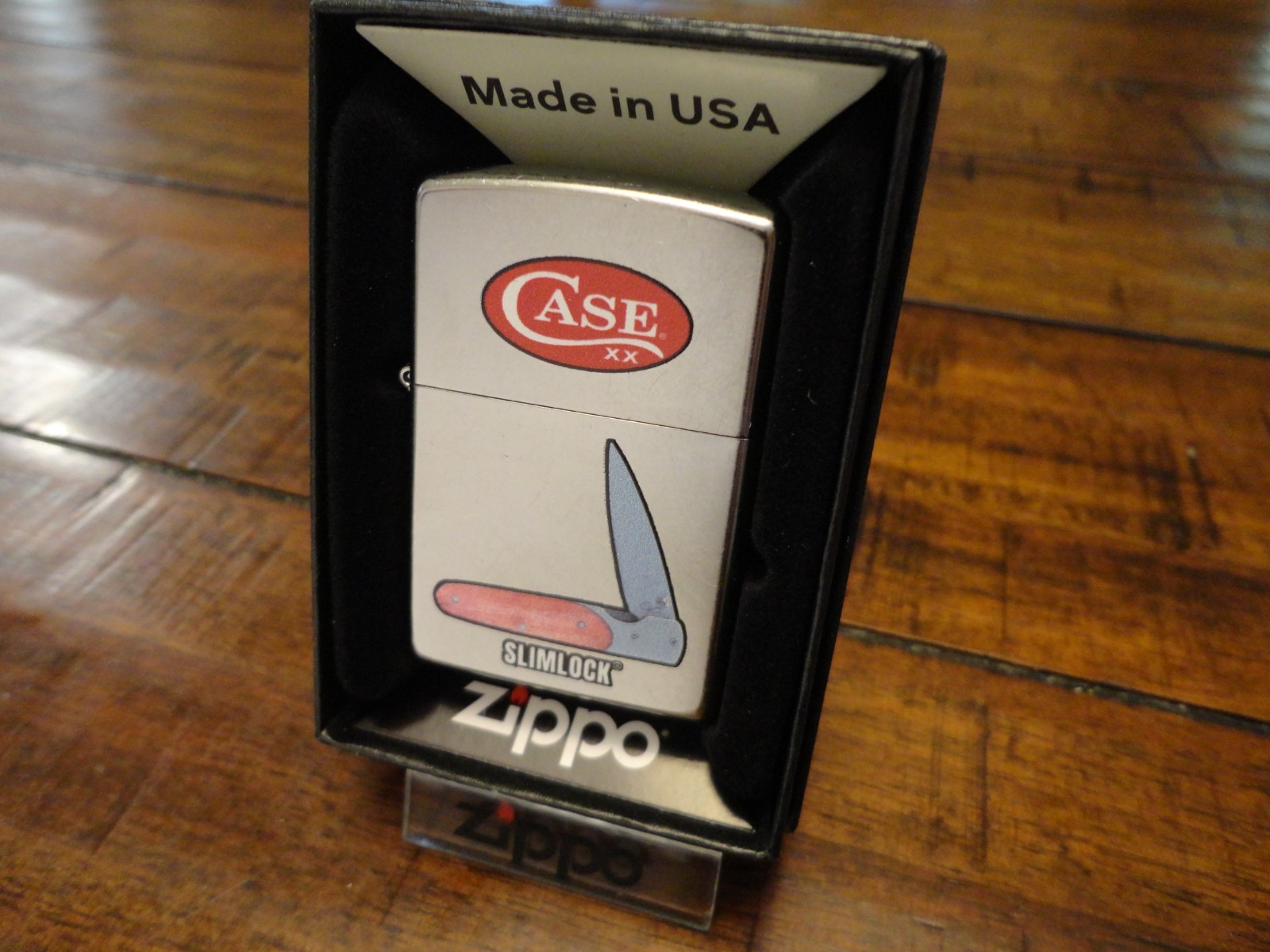 CASE XX SLIMLOCK KNIFE ZIPPO LIGHTER MINT IN BOX
