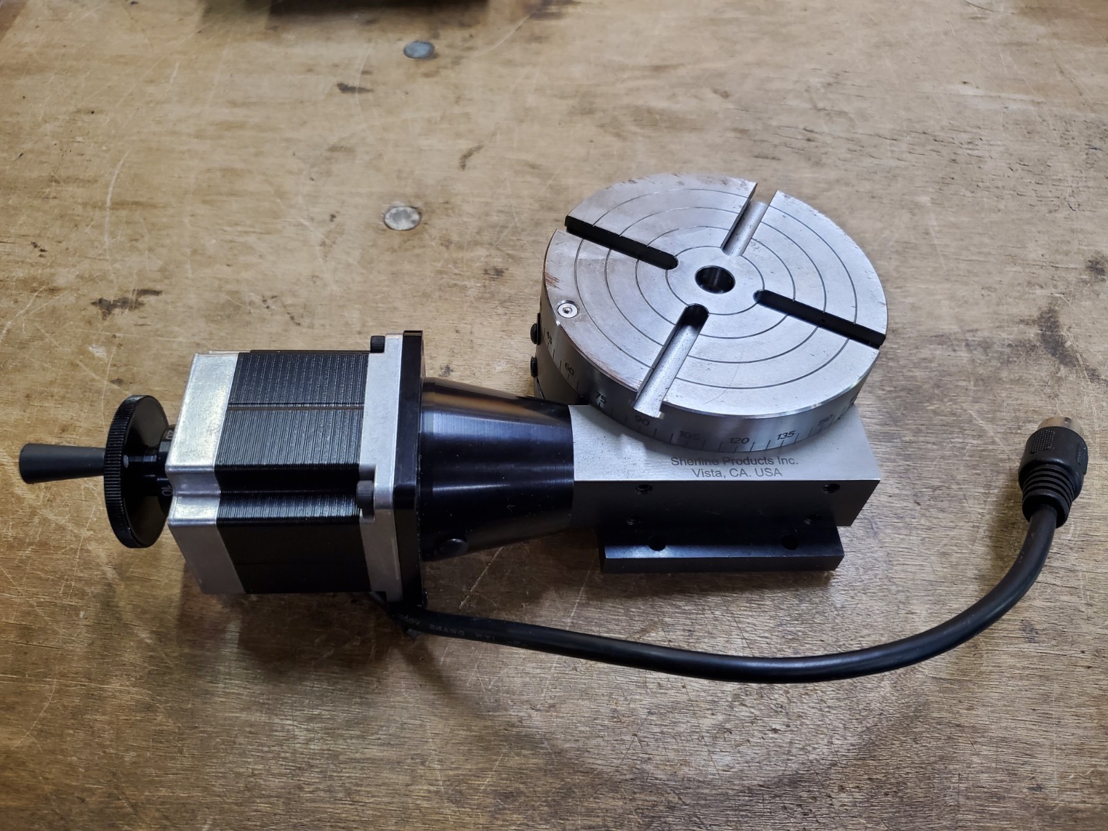 Sherline 4" Rotary Table with Stepper Motor, P/N 8730 CNC Rotary Indexer