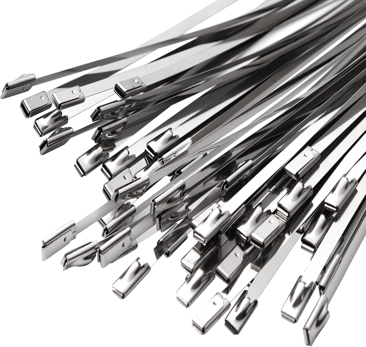 Metal Zip Ties 15.8In Stainless Steel Zip Ties Heavy Duty, 270LBS Tensile Streng
