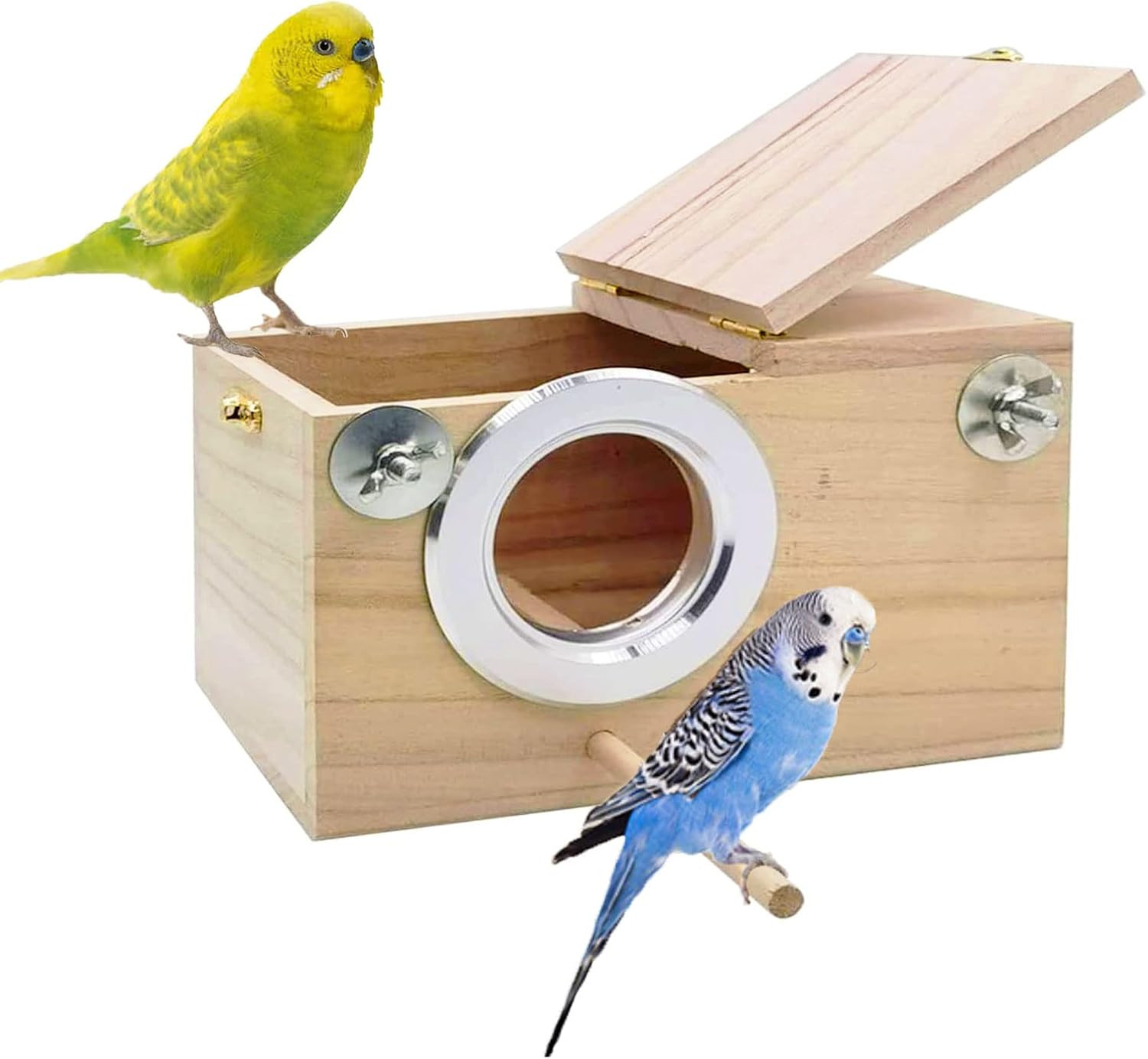 Parakeet  Box Budgie Nesting House Cockatiel Breeding Parrots Mating Box for Lov