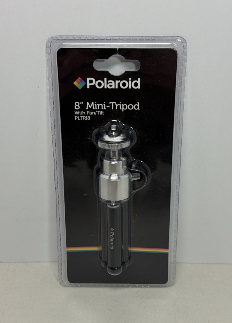 Polaroid 8" Mini-Tripod with Pan/Tilt PLTR18 Unopened Brand NEW Sealed Original