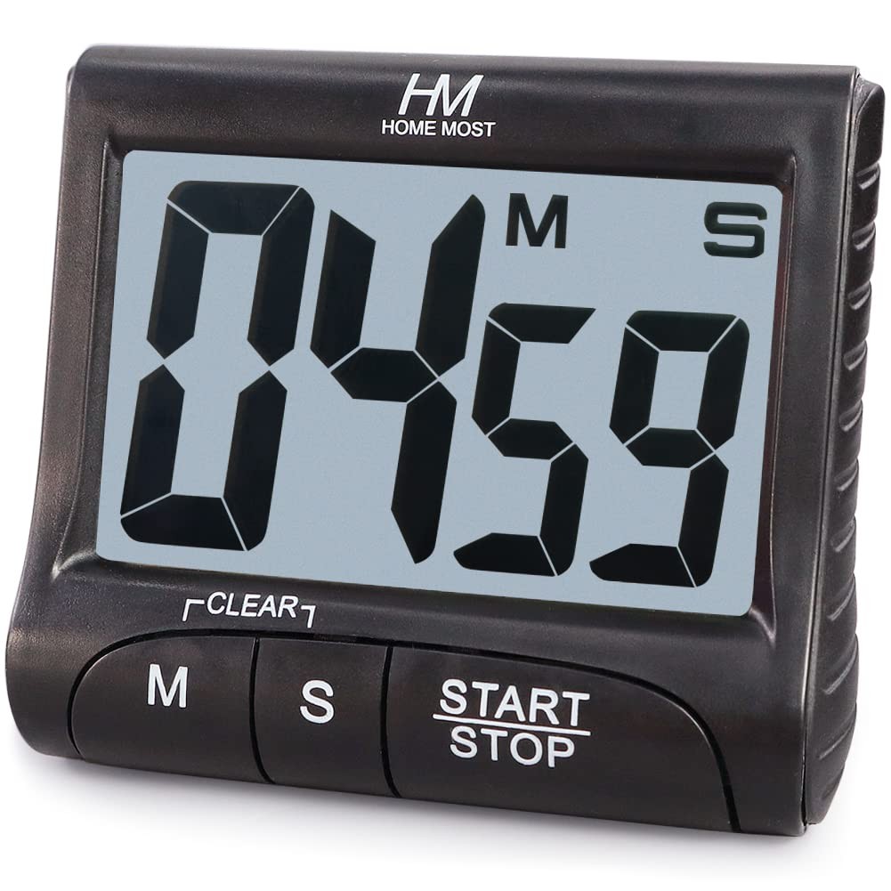 3" Large Display Kitchen Timer - Digital Timer Magnetic Back Loud Alarm On A ...