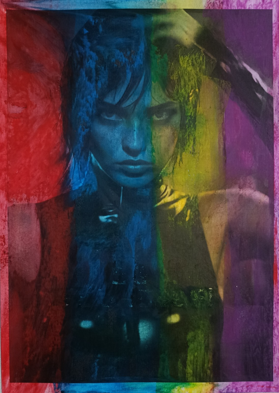 Woman Portrait - Modern Art - Mixed Media | A4 Image Gen Z Art Millennials