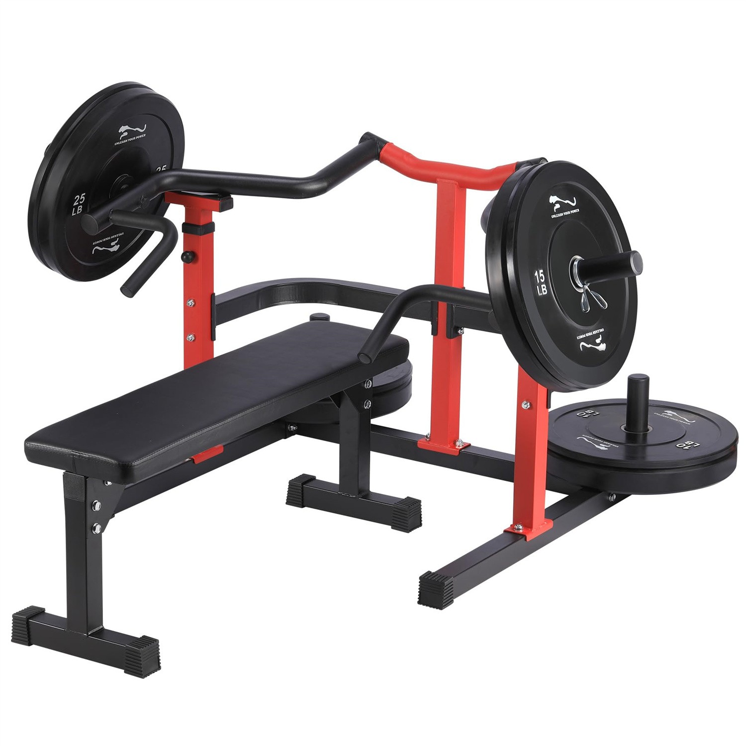 😸✔️450 Pound Chest Press Machine Weight Bench Press Machine Adjustable Flat Inc