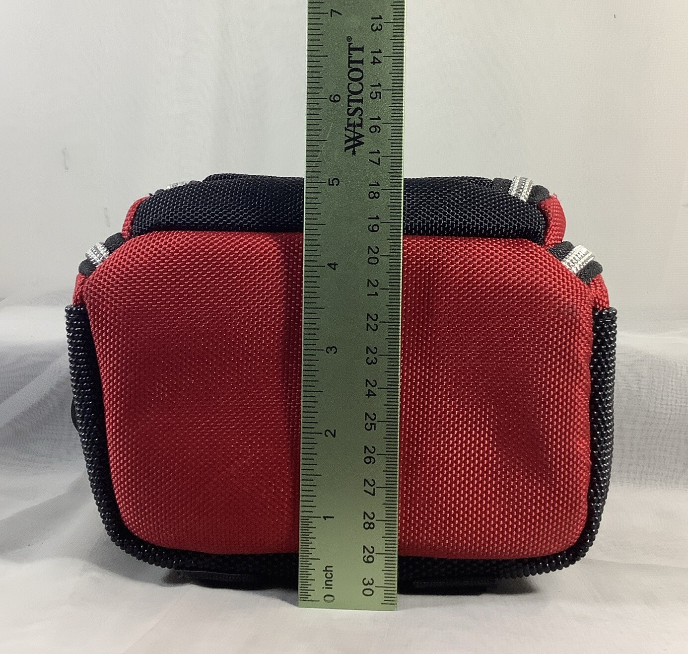Monster Compact Camera Bag Case with Adjustable Shoulder Strap Black Red Silver