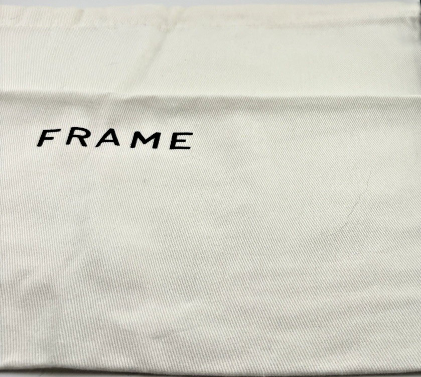 FRAME Cotton Drawstring Handbag Purse Dust Bag 14" x 10.5" NWOT