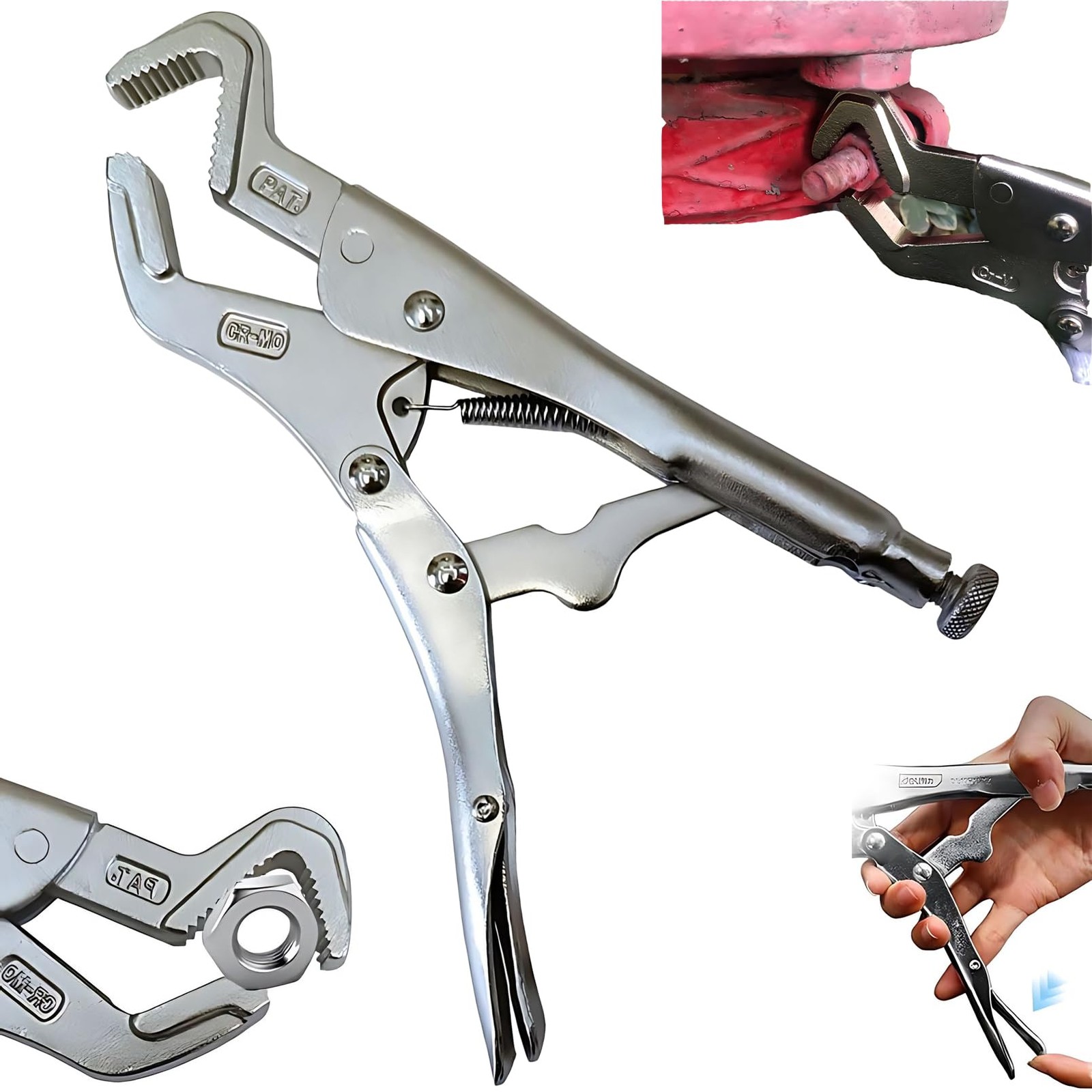 Parrot Nose Vise Grip Plier for Sway Bar Link Removal, 9-Inch Parrot Jaw Lock...
