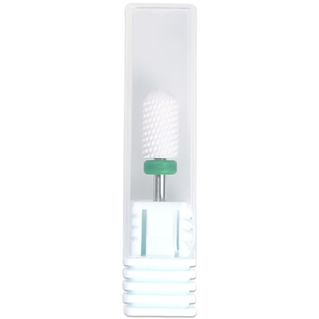 Professional USA Ceramic White Round Top Large Barrel Bit Nail Drill Coarse Grit