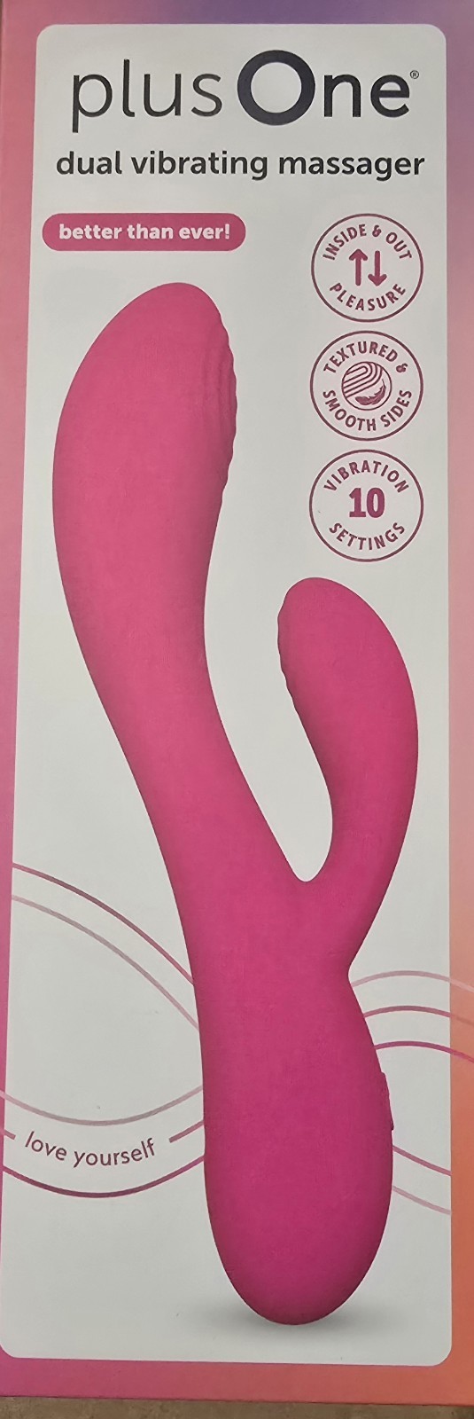 Plus One Dual Vibrating Massager - Rechargeable, Waterproof New!
