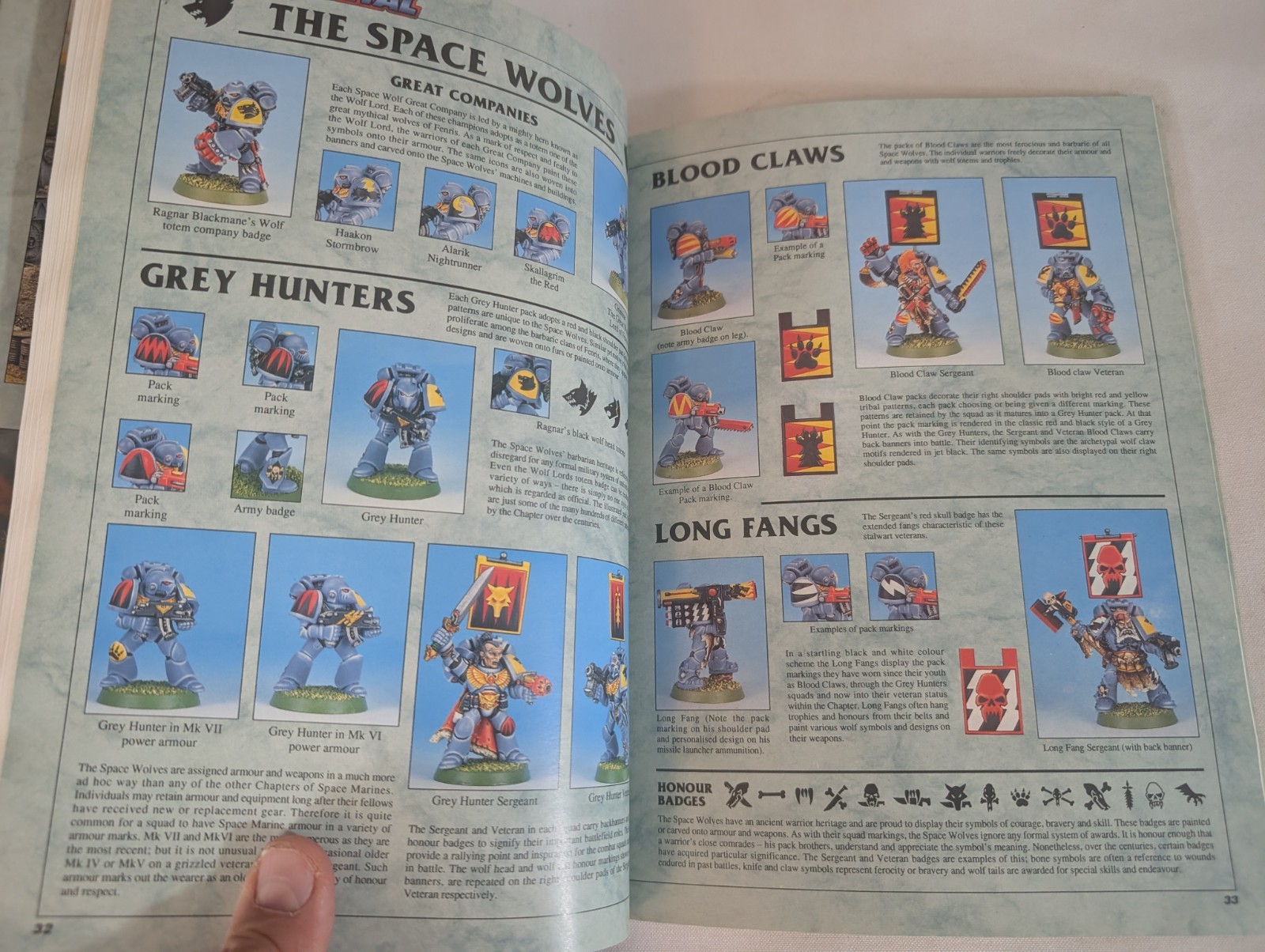 Warhammer 40k Space Wolves Codex Original 1994 Games Workshop EXC