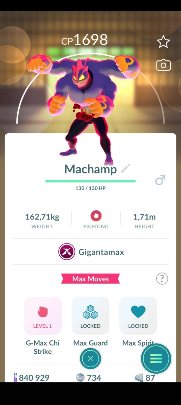 Gigantamax MACHAMP( Non Shiny)Regular Trade 20K SD