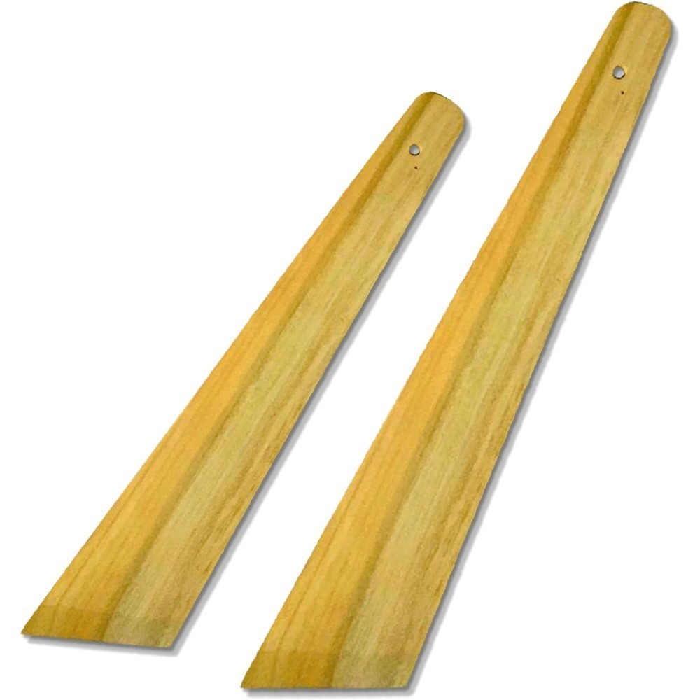Wooden Spatula Set 2 Piece Teak Non Scratch Turners for Nonstick Cookware