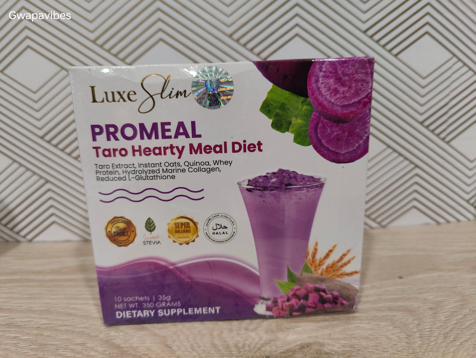 Luxe Slim ProMeal Taro Hearty Meal Diet 10 Sachets (Authorized US Seller)