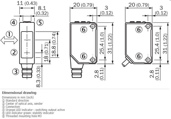 SICK WTB8-N1131 Photoelectric Proximity Sensor,NPN,New