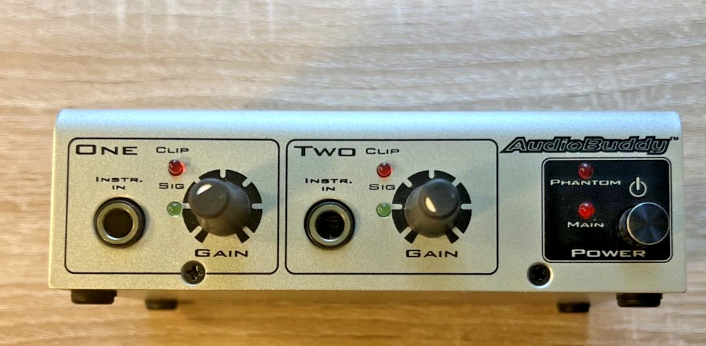 M-Audio Audio Buddy Dual Mic & Instrument Preamp Home Studio Music UNTESTED
