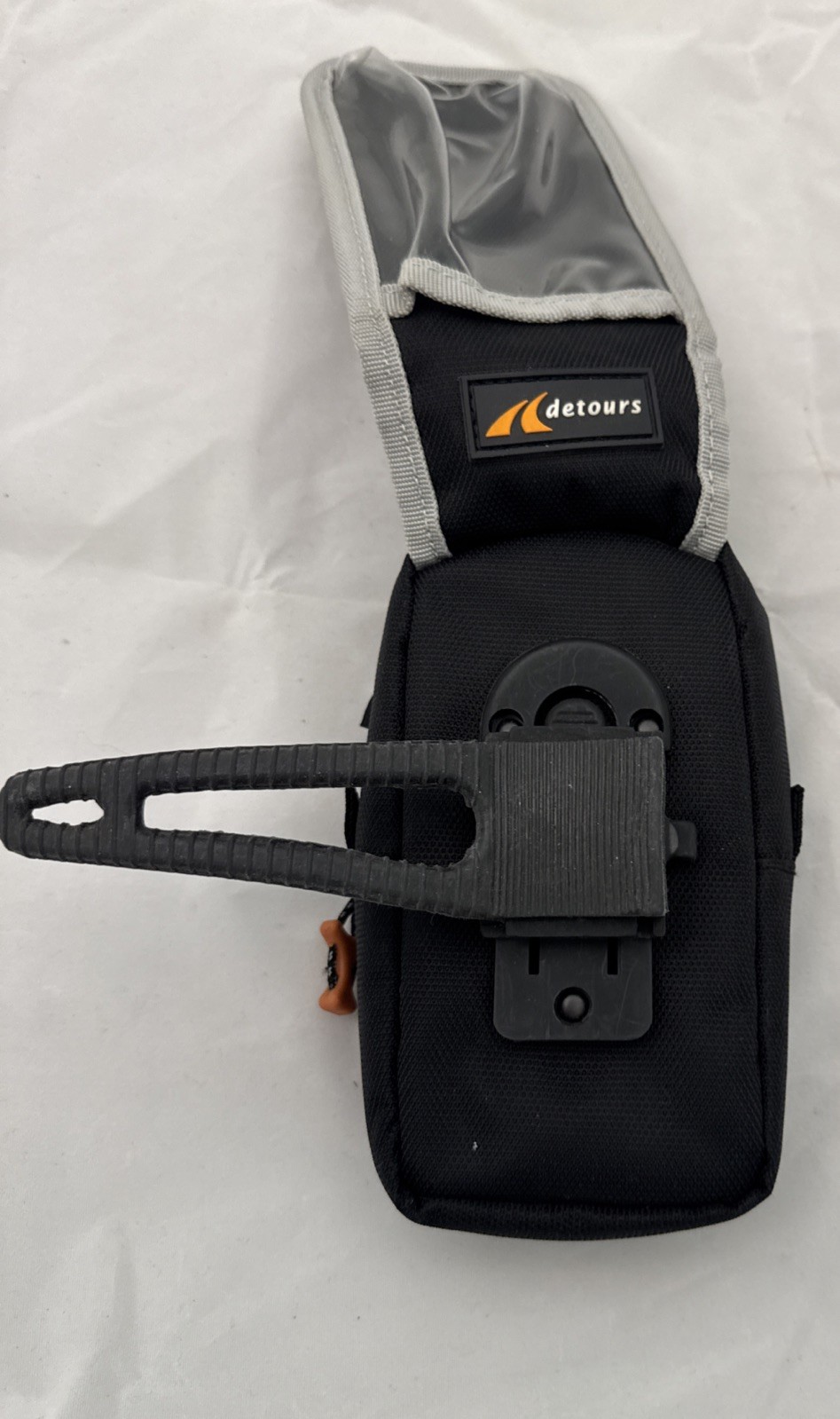 Detours Handlebar Bag Black Nylon Zip Closure Cycling