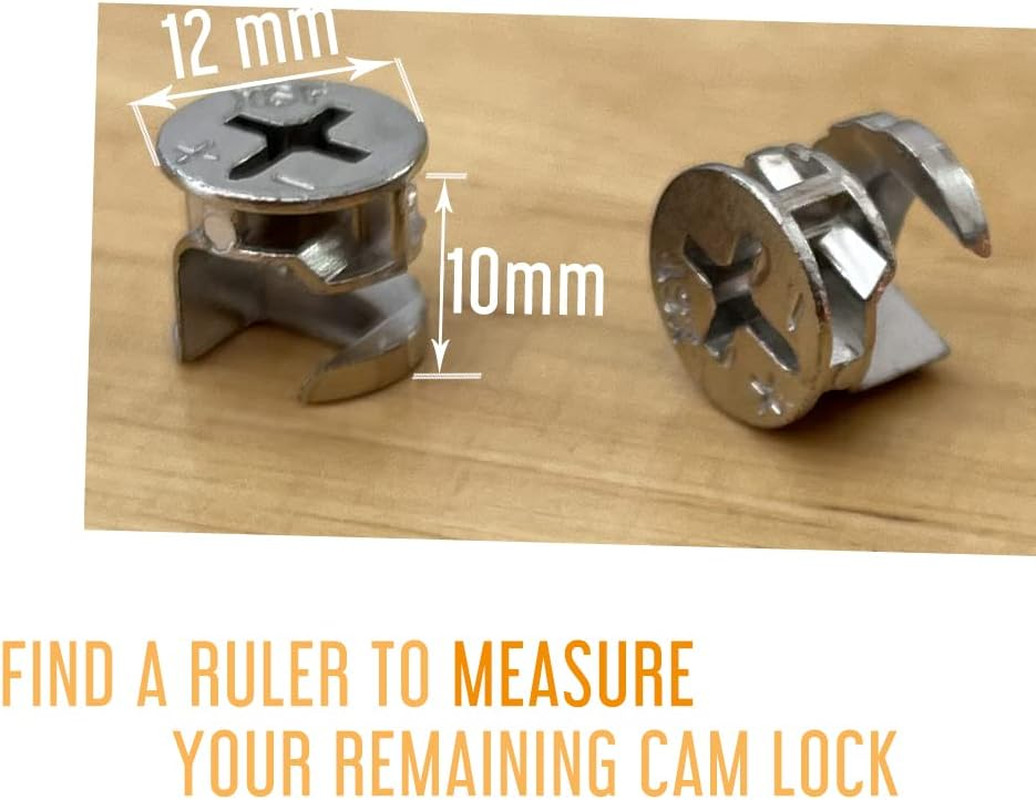 12 X 10Mm Cam Lock Replacements, Cam Connector Fittings, Furniture Cam Lock Nut