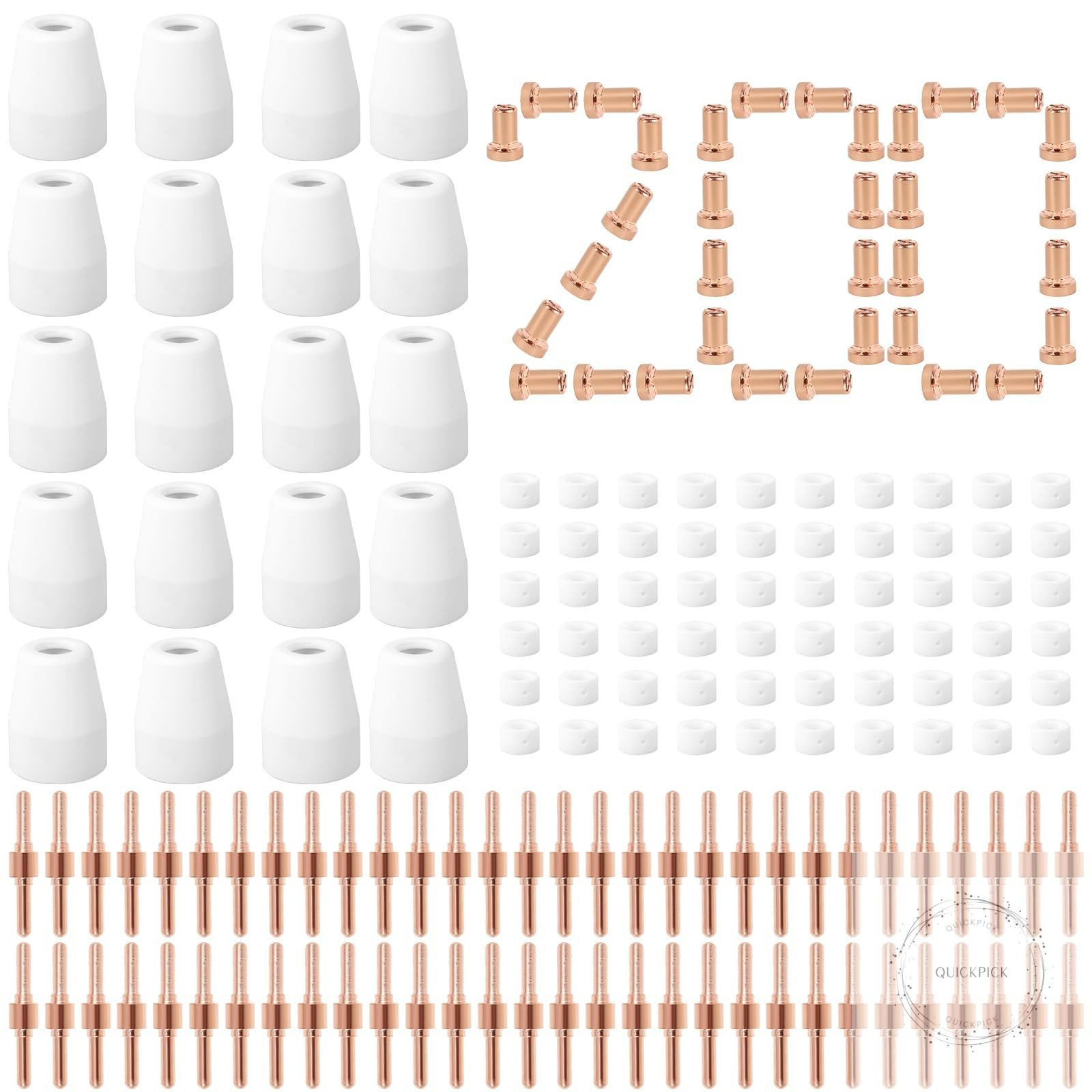 200PCS PT-31 Plasma Cutter Tips fits CUT-45 CUT-50 CT-312 MIG205MP Plasma Cutter