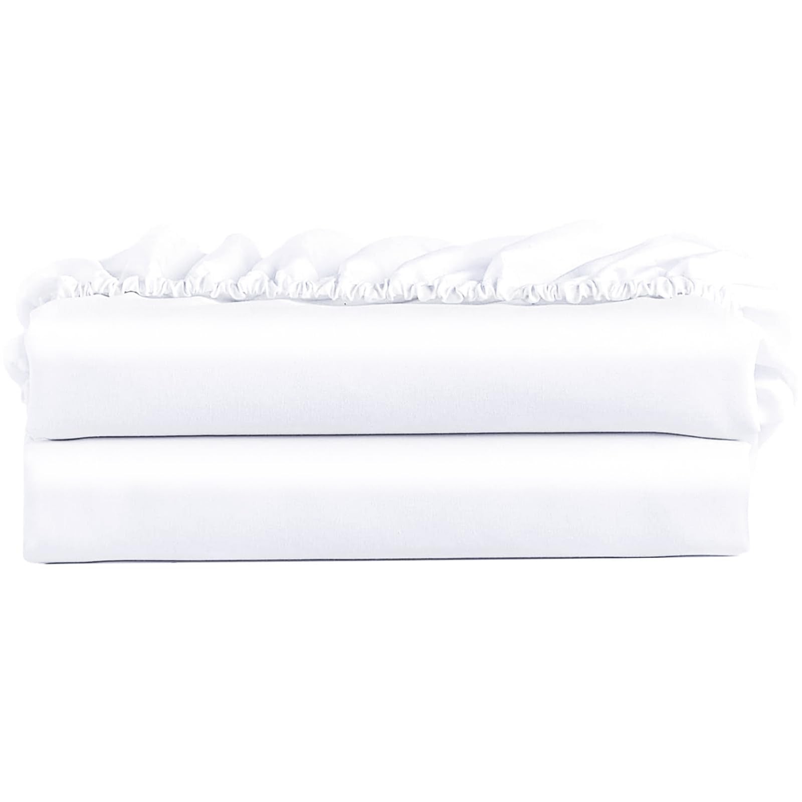 2 Pack White King Fitted Sheet Only Hotel Quality Brushed Microfiber Sheet