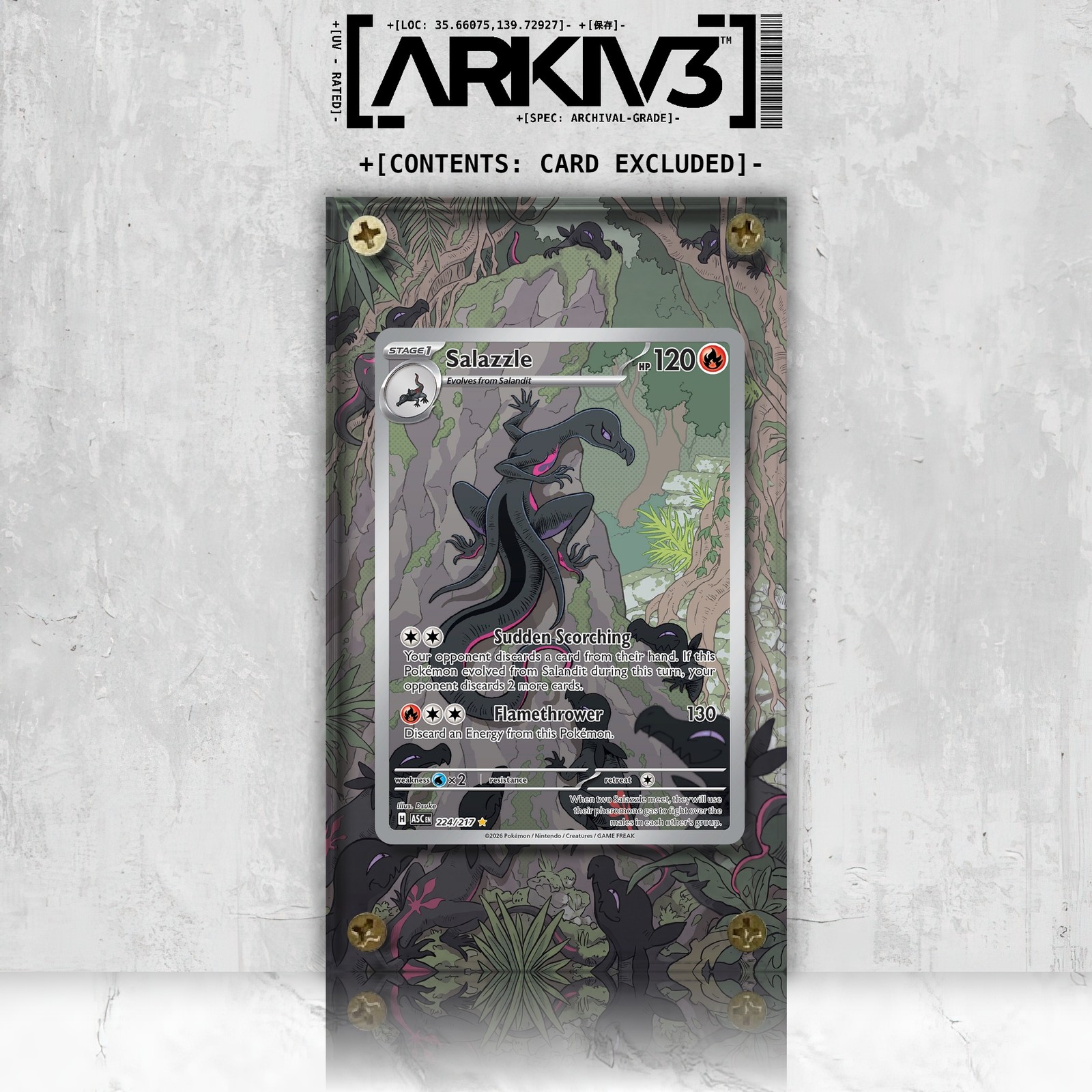Salazzle (224/217) Extended Art Display Case