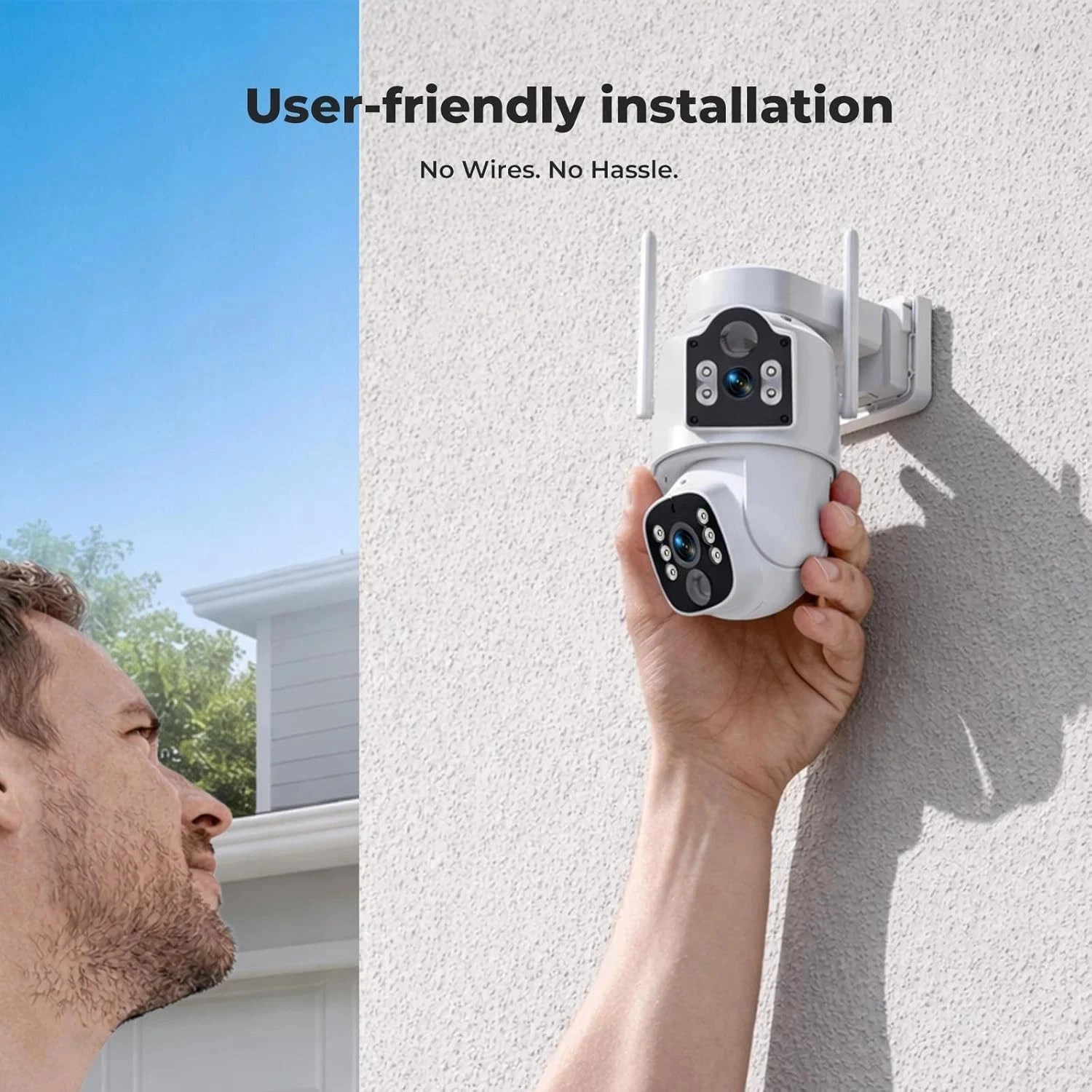 Security Camera System Wireless Solar Panel Outdoor WIFI Home 10CH NVR CCTV Set