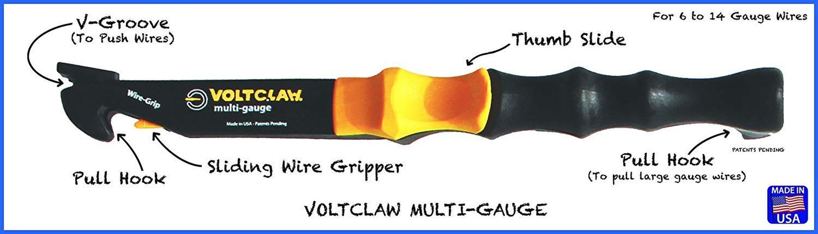 Multi-Gauge nonconductive Wire Electrical Pliers