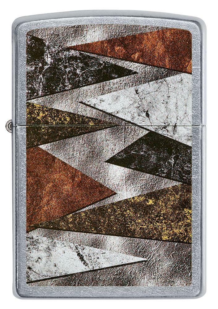 Zippo Windproof Lighter With Geometric Pattern Design, 49669, New In Box