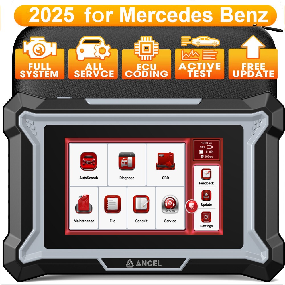 For Mercedes Benz All System Bidirectional OBD2 Scanner Diagnostic Oil TPMS DPF