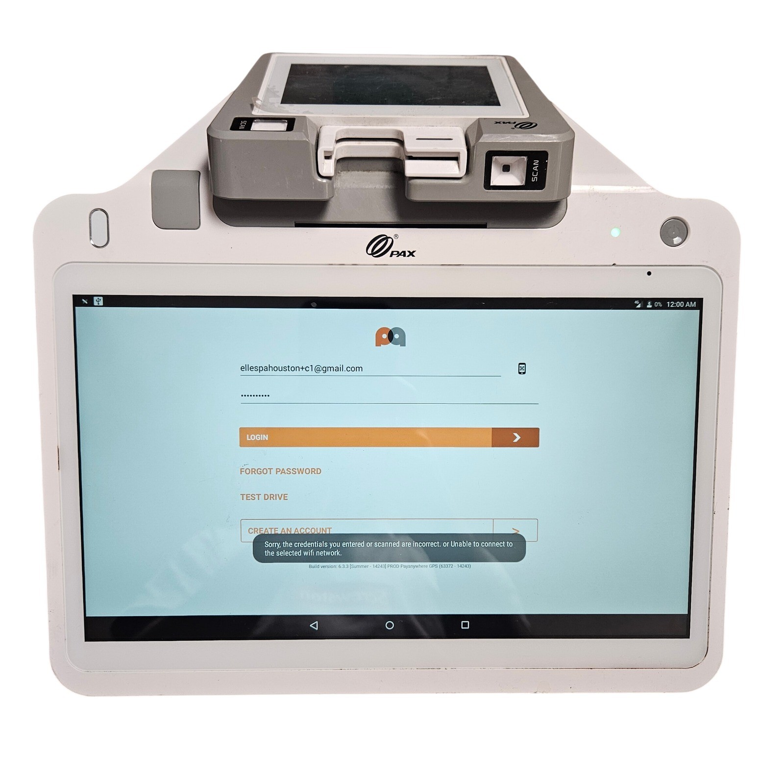 PAX E700 All In One Smart POS Terminal Payment Android Touchscreen System White
