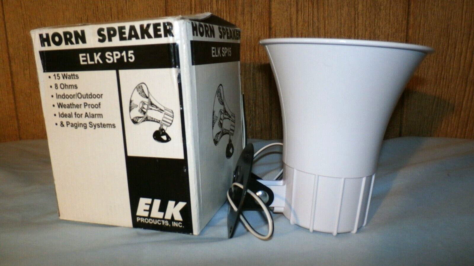 NEW  ELK-SP15 Pre- White- Wired HiFi Multi-Purpose Horn Style Speaker