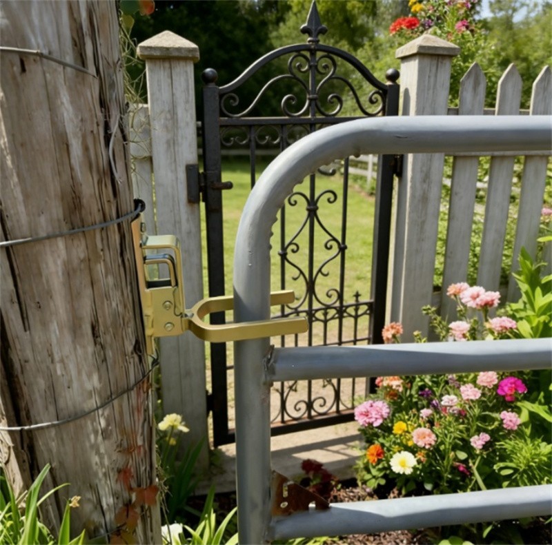 Heavy Duty Instant Locking Gate Latch One-Hand Use for Farm Ranch Backyard